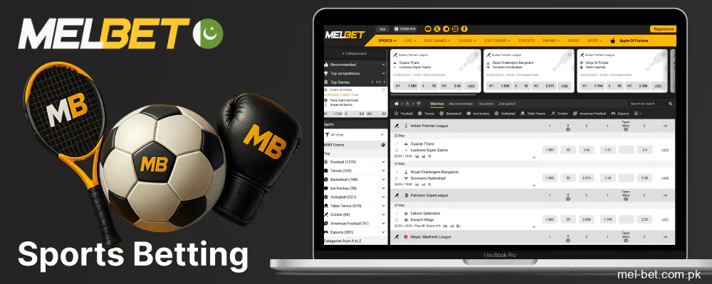 Sports betting features at Melbet Pakistan